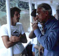 Jacques Cousteau on board the Calypso