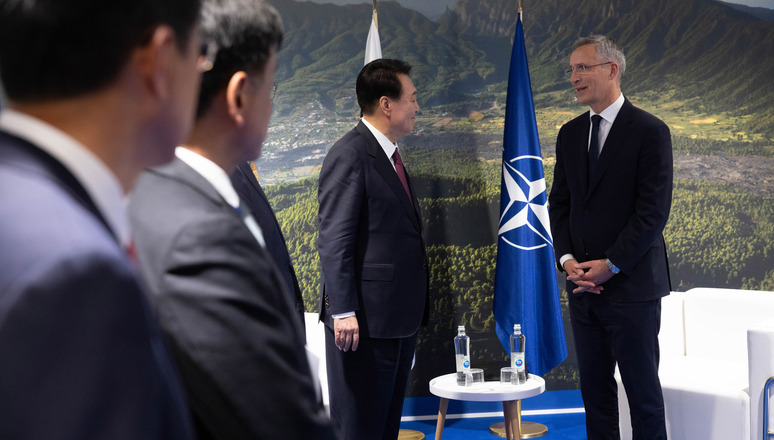 NATO Secretary General Jens Stoltenberg meets with Suk Yeol Yoon (President of Republic of Korea)