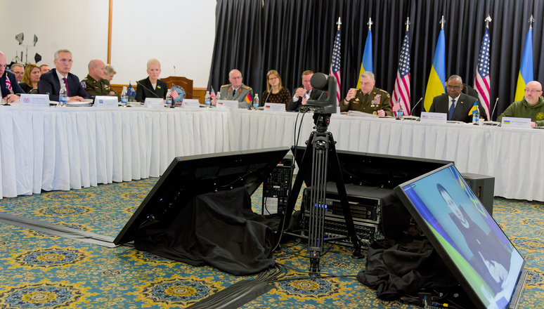 NATO Secretary General Jens Stoltenberg at the Ukraine Defense Contact Group meeting