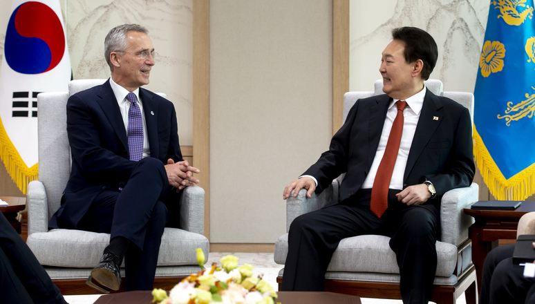NATO Secretary General Jens Stoltenberg meets President Yoon Suk Yeol of the Republic of Korea