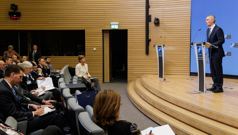 NATO Secretary General Jens Stoltenberg speaks at the Contact Point Embassies Conference