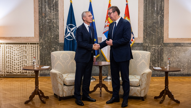 NATO Secretary General Jens Stoltenberg meets with the President of Serbia, Aleksandar Vučić