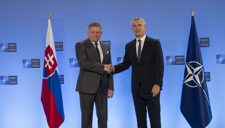 NATO Secretary General Jens Stoltenberg and Róbert Fico, Prime Minister of the Slovak Republic