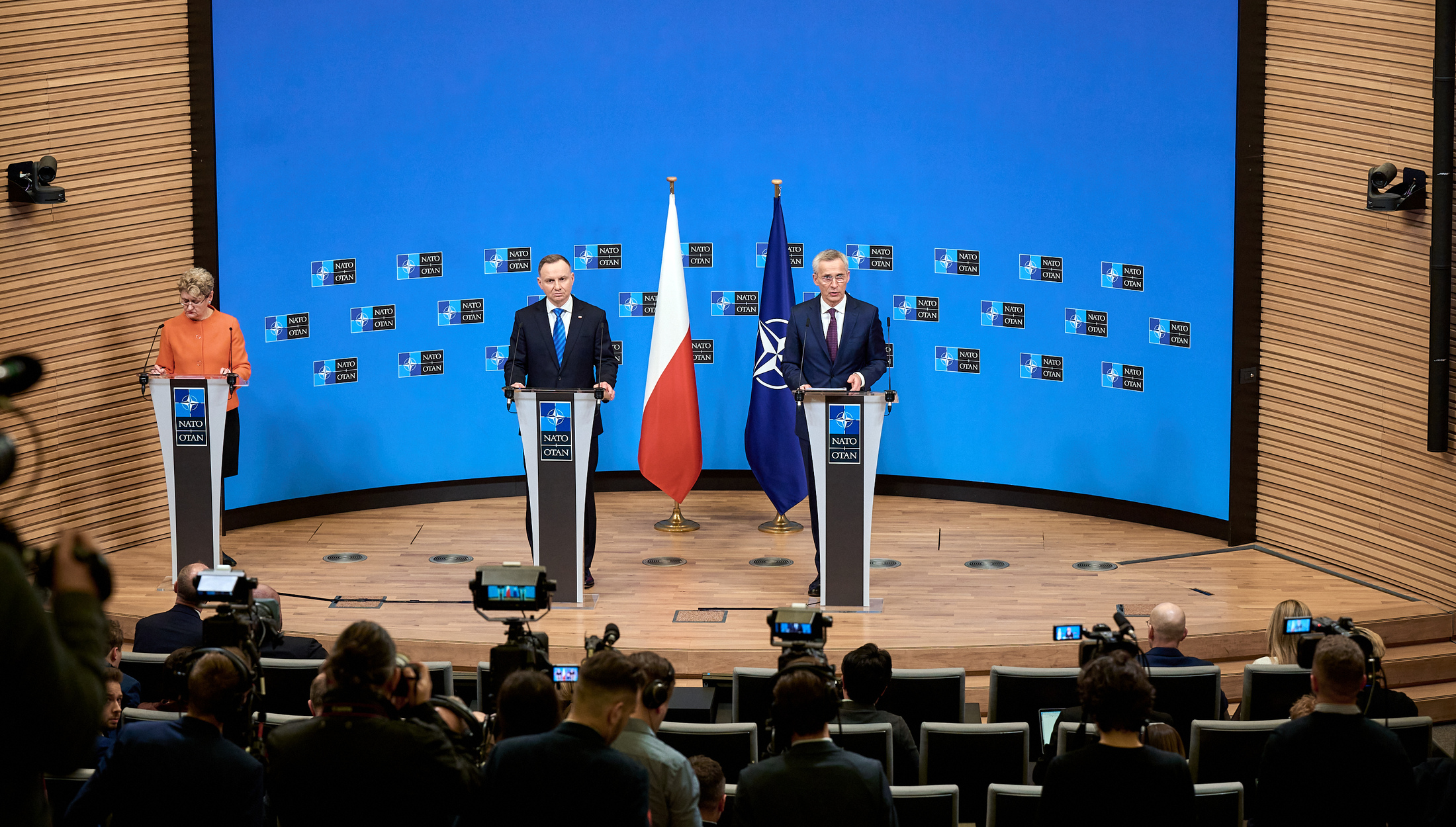 NATO Secretary General Jens Stoltenberg meets with Andrzej Duda, President of Poland