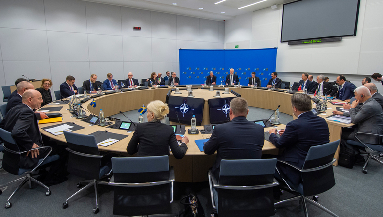 Jens Stoltenberg, NATO Secretary General, meets representatives of Turkey, Sweden and Finland.