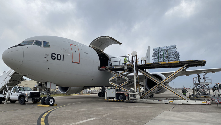 As part of a NATO-coordinated air-bridge, NATO partner Japan is flying hundreds of tents and other cargo to Türkiye. This is the first international emergency relief operation conducted by the Japanese Self-Defense Forces in cooperation with NATO.