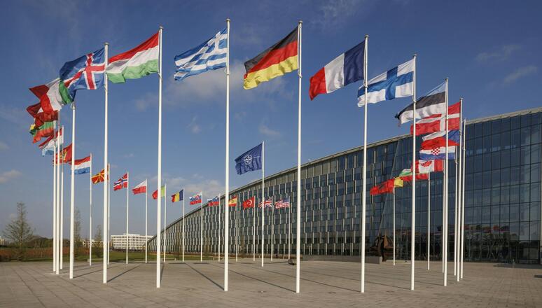 31 NATO Flags at HQ 2023