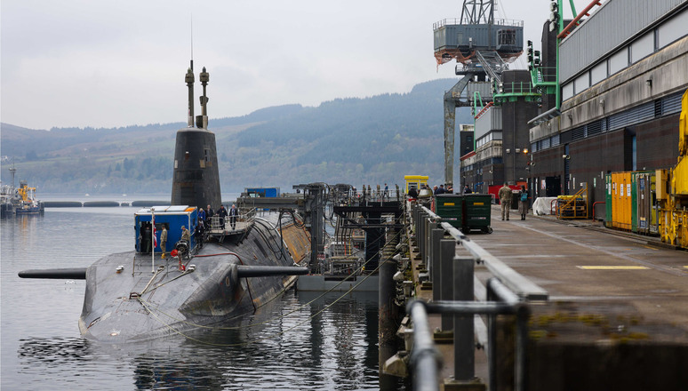 Minister of State for Defence, Baronees Annabel MacNicoll Goldie DL and First Sea Lord, Admiral Sir Ben Key KCB CBE, was today joined by members of the North Atlantic Treaty Organisation (NATO), when visiting the UKs main home of the Royal Navys Submarine Service, HM Naval Base Clyde. Known commonly as Faslane. The visitors were greeted by the recently appointed Naval Base Commander, Commodore Sharon Malkin ADC, and then shown around the base. The visit took members of NATO on board one of the Royal Navys Vanguard Class submarines, currently stationed at the base. As well as meeting with members of the elite Royal Marines of 43 Commando, fleet protection group whose role is the protection of the UK's strategic nuclear deterrant in Scotland. 