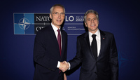 NATO Secretary General meets with the US Secretary of State- Informal meeting of NATO Ministers of Foreign Affairs in Oslo, Norway 