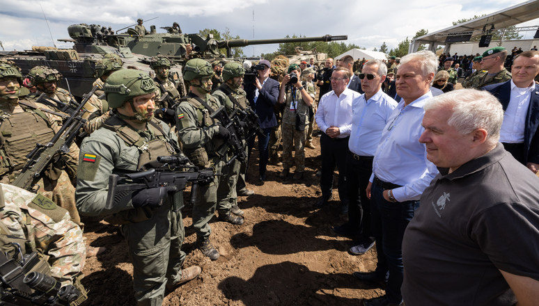 Visit to Exercise Griffin Storm 2023 with the Minister of Defence of Lithuania Arvydas Anušauskas, NATO Secretary General Jens Stoltenberg, the Minister of Defence of Germany Boris Pistorius and the President of Lithuania Gitanas Nausėda