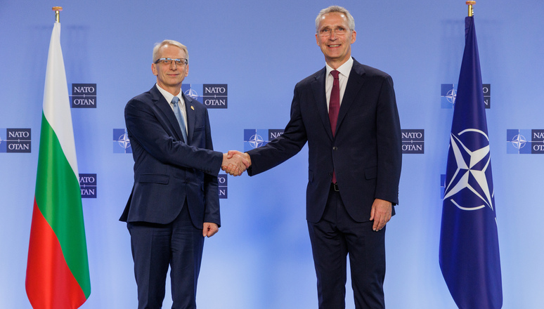 NATO Secretary General Jens Stoltenberg meets with Nikolai Denkov, Prime Minister of the Republic of Bulgaria