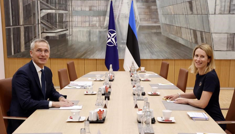 Secretary General welcomes Estonian Prime Minister to NATO for talks on Vilnius Summit