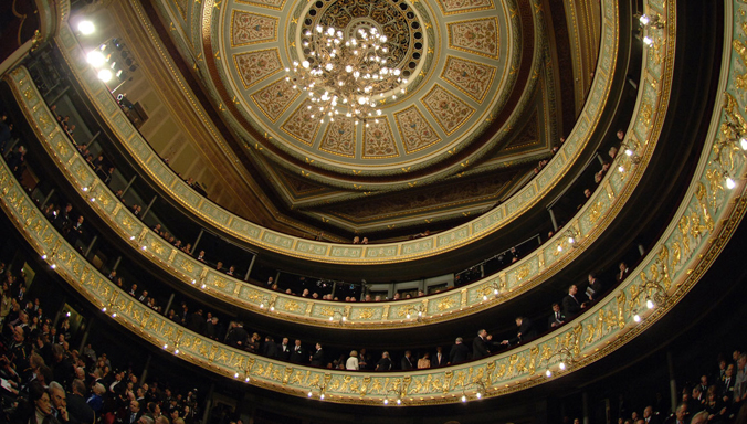 NATO Heads of State and Government attend a show at the Latvian National Opera during the 2006 Riga Summit. Over the years, host countries have sometimes organised cultural events on the side lines of NATO summits. In Riga, NATO Leaders enjoyed a choral performance by the Kamer youth choir.