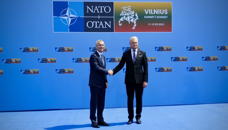 NATO Secretary General Jens Stoltenberg and Gitanas Nausėda (President of Lithuania)