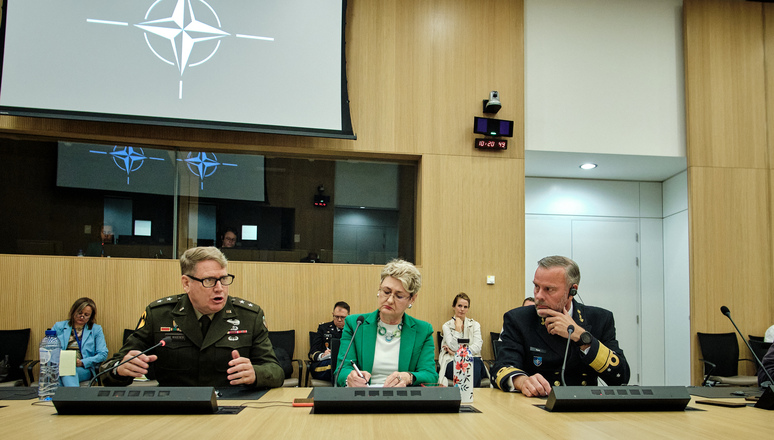 Media briefing with the Chair of the NATO Military Committee, Admiral Rob Bauer, and the SHAPE Deputy Chief of Staff Operations, Major General Matthew Van Wagenen moderated by NATO Spokesperson Oana Lungescu