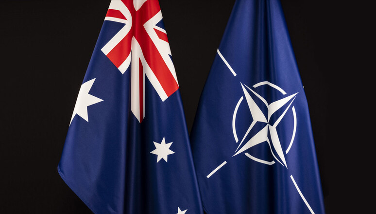 NATO and Australia flags