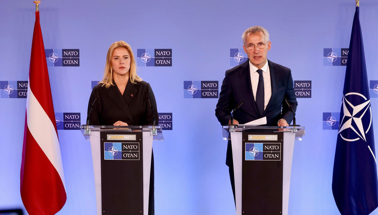 NATO Secretary General Jens Stoltenberg welcomed Latvian Prime Minister Evika Siliņa to NATO Headquarters