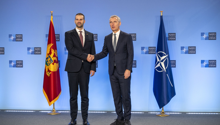 The Prime Minister of Montenegro, Milojko Spajić visits NATO and meets with NATO Secretary General Jens Stoltenberg