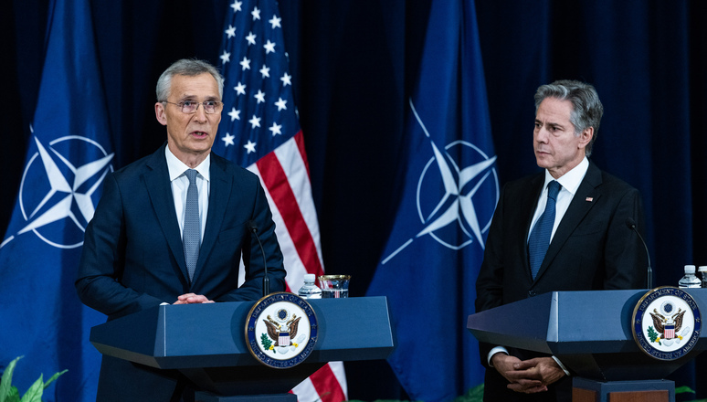 Joint press conference with NATO Secretary General Jens Stoltenberg and the US Secretary of State, Antony J. Blinken