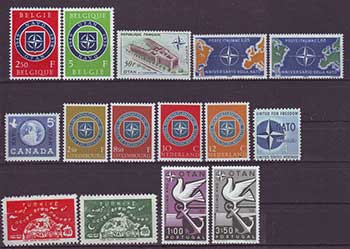 NATO commemorative stamps for the 10th anniversary