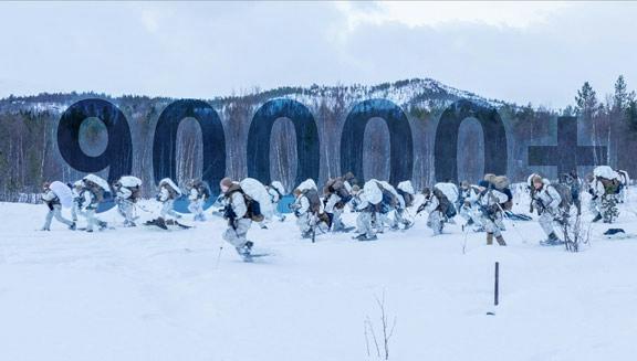Troops in the snow