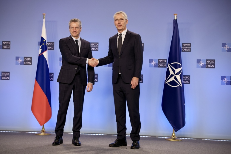 NATO Secretary General Jens Stoltenberg meets with Dr Robert Golob, Prime Minister of the Republic of Slovenia