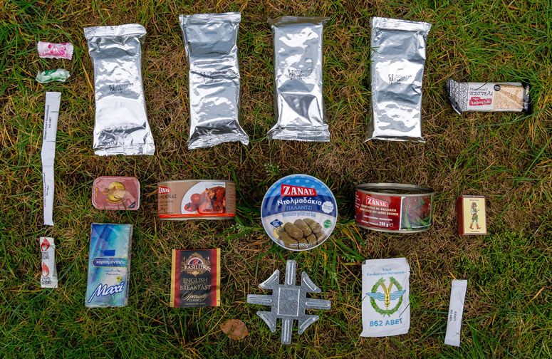 The Greek 24-hour ration pack 