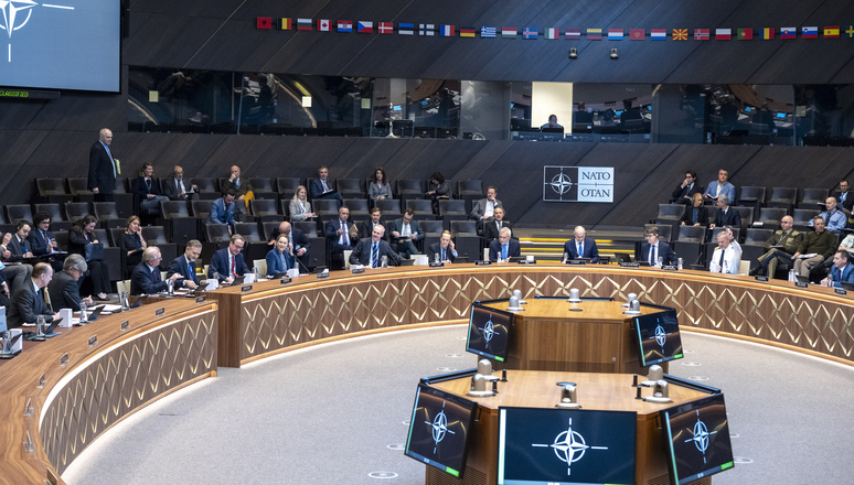 First meeting of the North Atlantic Council since Sweden became an official member of NATO. 