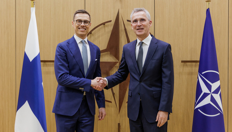 NATO Secretary General Jens Stoltenberg meets with Alexander Stubb, President of Finland