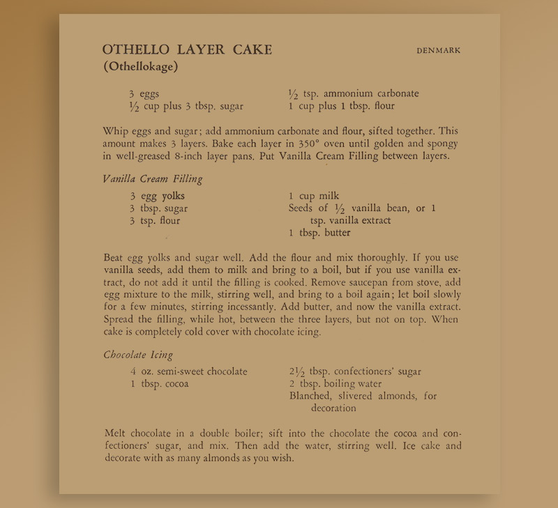 Othello layer cake (Othellokage) - Denmark