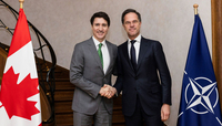 NATO Secretary General meets with Prime Minister of Canada - Meeting of NATO Ministers of Defence, Brussels