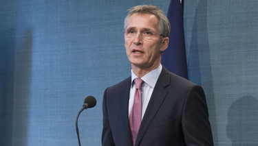 Joint press point with NATO Secretary General Jens Stoltenberg and Mark Rutte, Prime Minister of the Netherlands