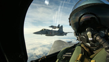 Czech Air Force Gripens conduct NATO air surveillance mission over Iceland