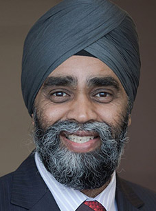 Harjit Singh Sajjan, Minister of Defence of Canada